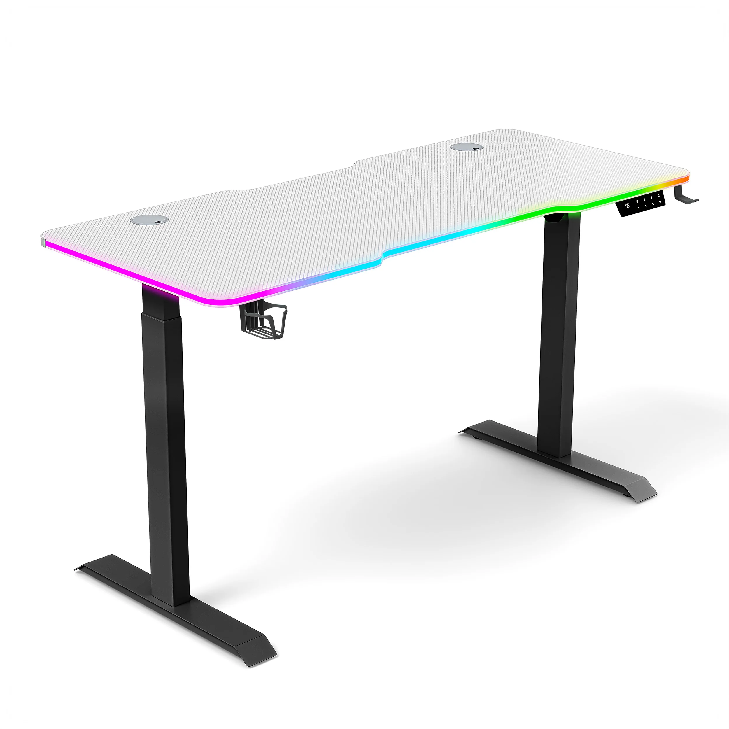 G-Flex RGB Aydınlatmalı Elektrikli Yükseklik Ayarlı Oyuncu Masası - Image 4