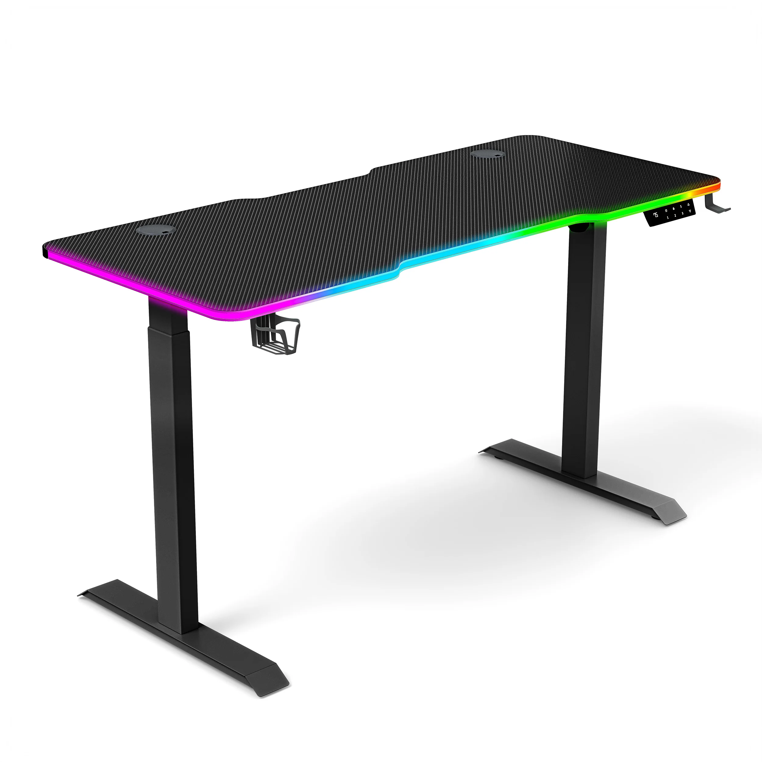 G-Flex RGB Aydınlatmalı Elektrikli Yükseklik Ayarlı Oyuncu Masası - Image 6