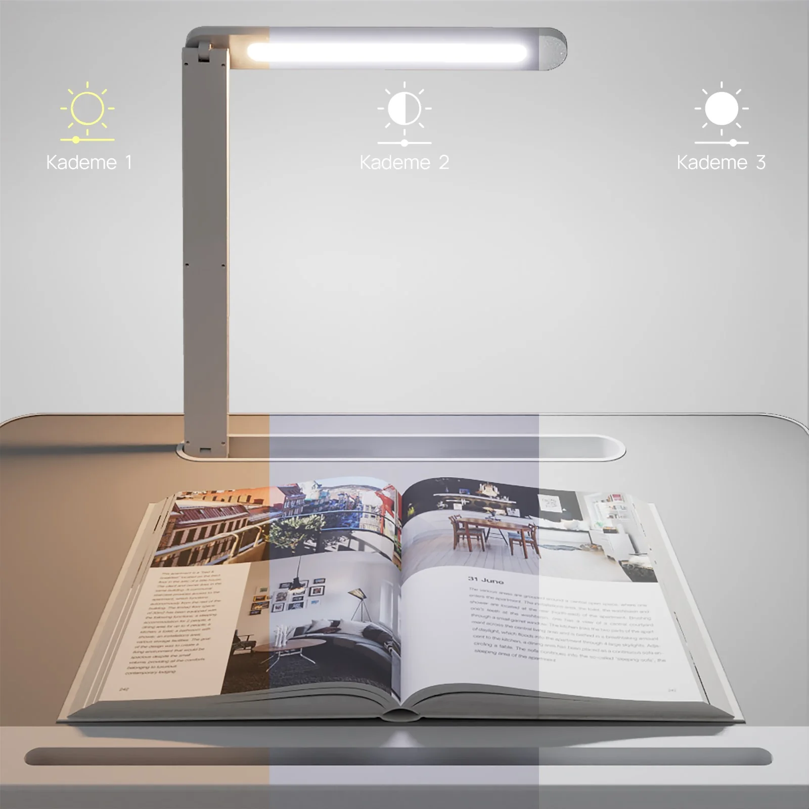 Move N9 Yükseklik Ayarlı LED Aydınlatmalı Laptop Sehpası - Image 3