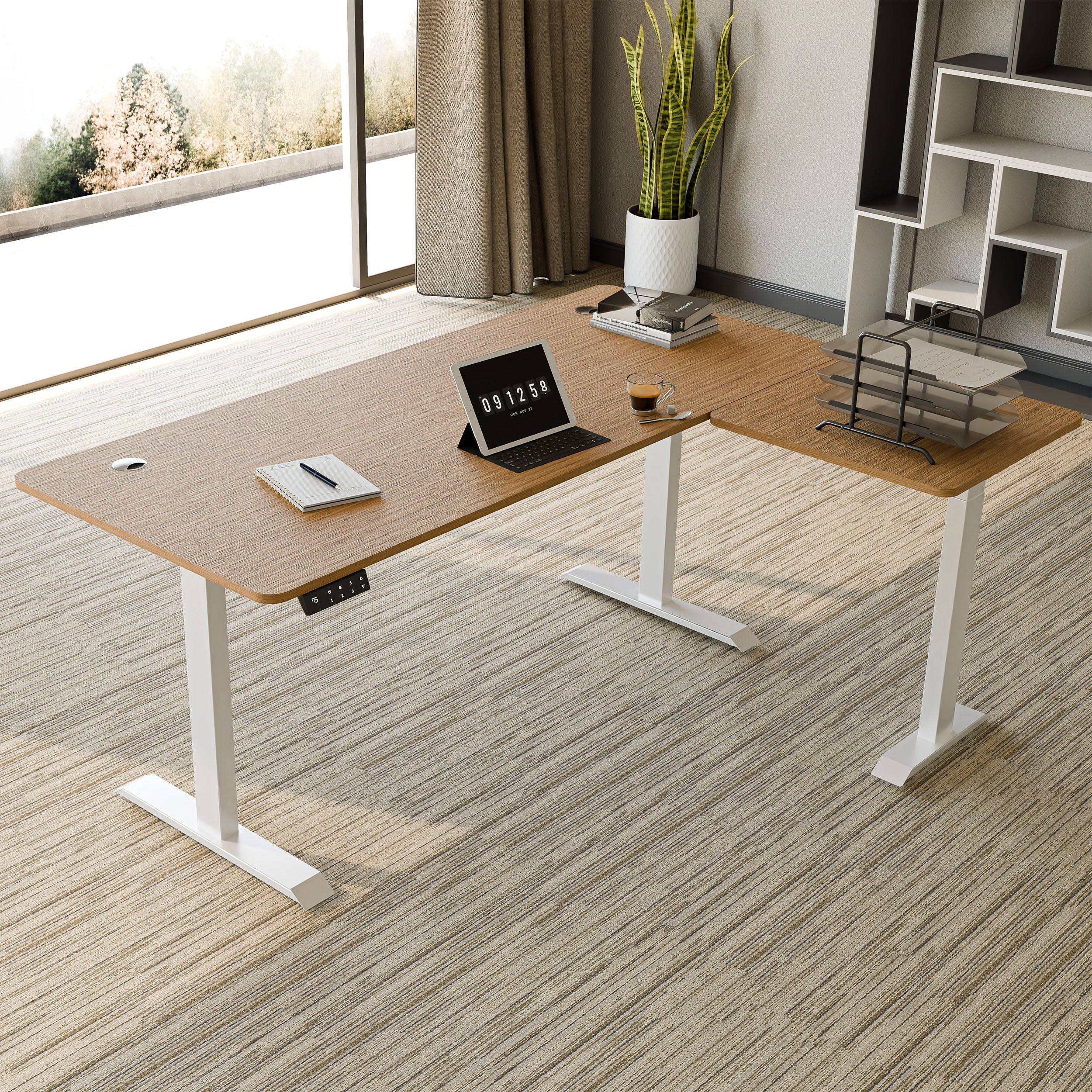 O-Flex Corner Üç Motorlu Elektrikli Yükseklik Ayarlı Masa - Image 4