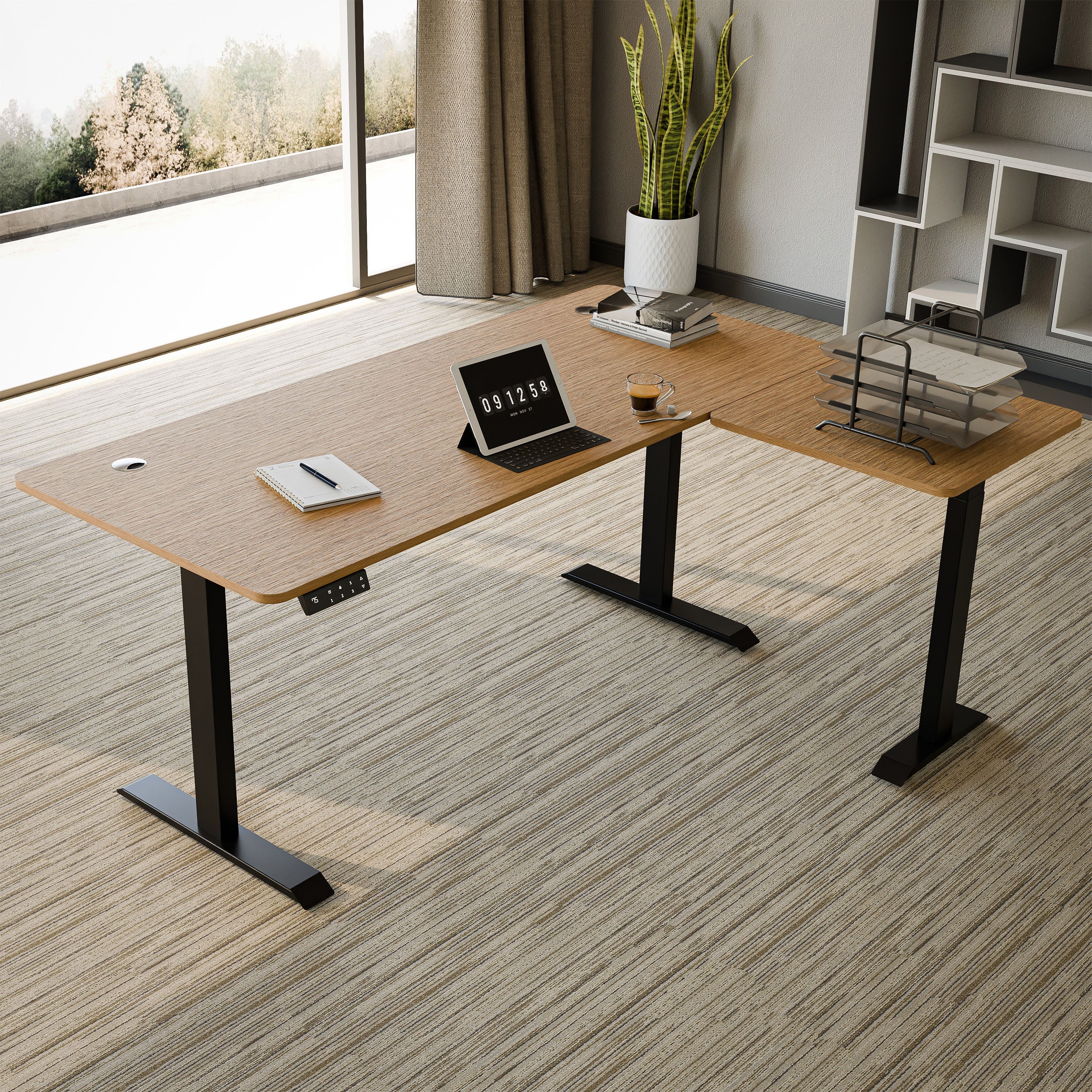 O-Flex Corner Üç Motorlu Elektrikli Yükseklik Ayarlı Masa - Image 7