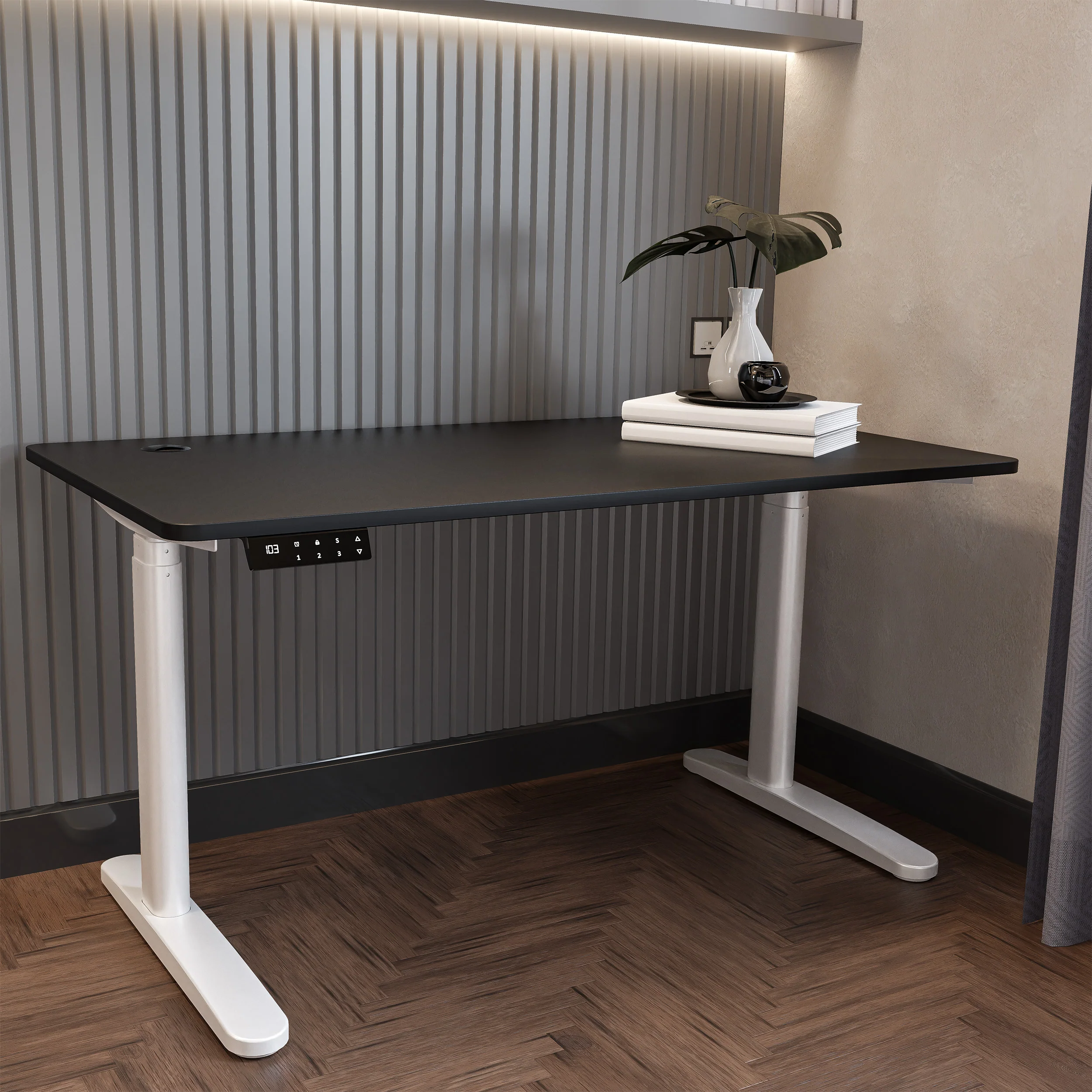 O-Flex Duo Oval Ayak Çift Motorlu Elektrikli Yükseklik Ayarlı Masa - Image 9